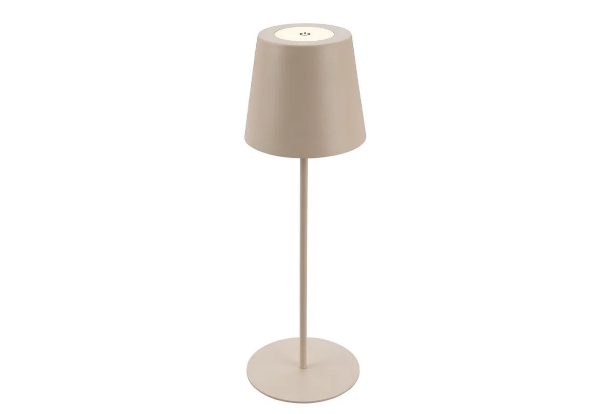LED Tischleuchte kabellos Akku Tischlampe Kommodenlampe Indoor/Outdoor, LED fest integriert, Warmweiß, LED Tischlampe kabellos 36x10,5 cm Wohnzimmer Schlafzimmer de Briloner en Beige – photo produit