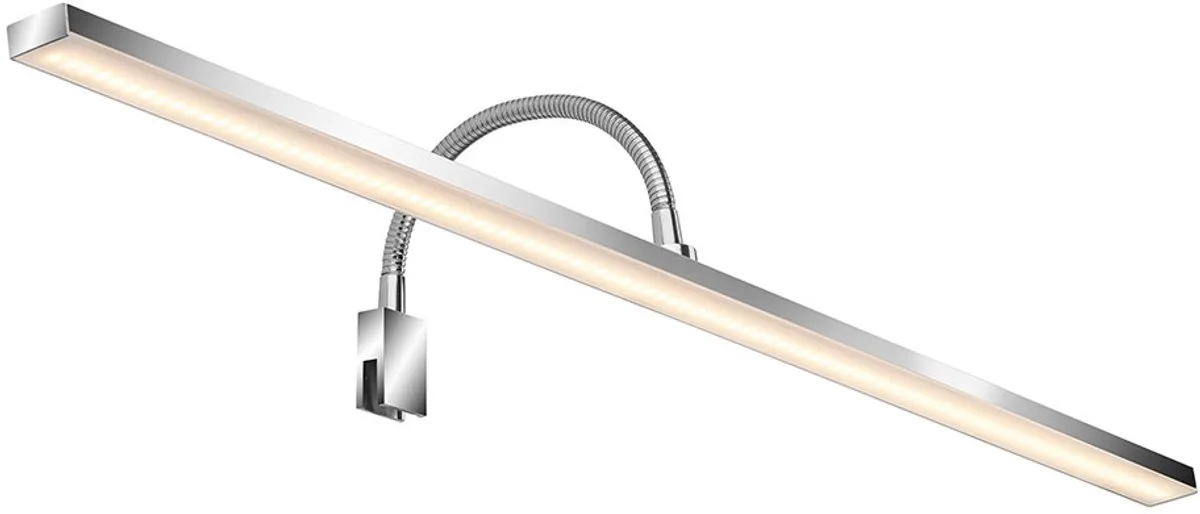 LED wandlamp badkamerlamp dimmer spiegellamp, metaal chroom, 8,5W 800Lm warm wit, neutraal wit, L 78 cm de Briloner en Argent – photo produit