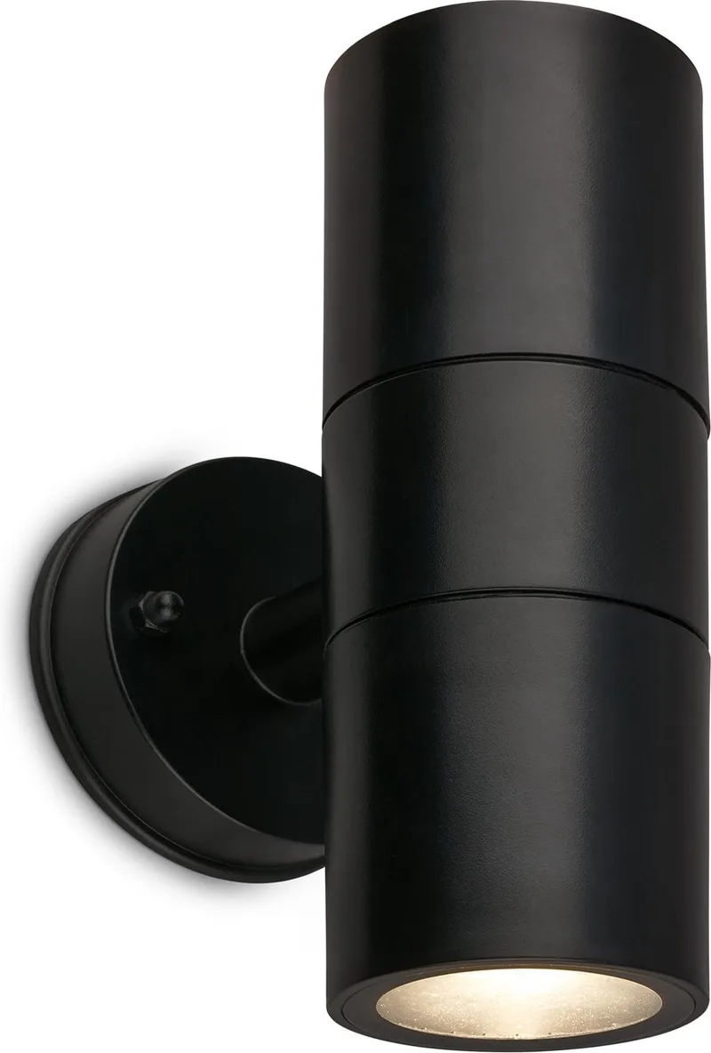 LED Wandlamp buiten - buitenverlichting - IP54 - verwisselbare gloeilampen - 16 x 7,5 x 11 cm by Briloner in Black – product photo