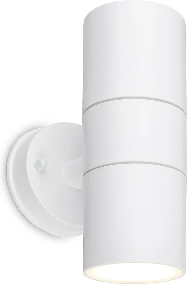 LED Wandlamp buiten - buitenverlichting IP54 - Verwisselbare gloeilamp - 16 x 7,5 x 11 cm von Briloner in Weiß – Produktfoto