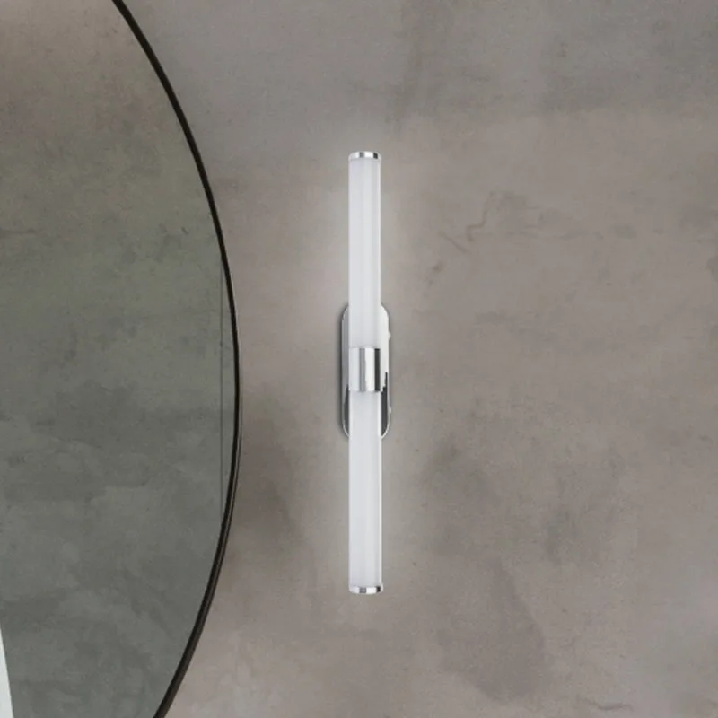 LED wandlamp Runt, chroom, 4.000 K, IP44, lengte 40 cm de Briloner en Glanzend chroom – photo produit