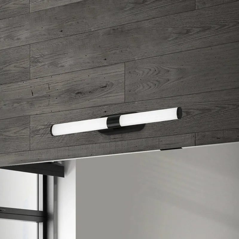 LED wandlamp Runt IP44 direct 4.000K zwart från Briloner i Gesatineerd zwart – produktbild