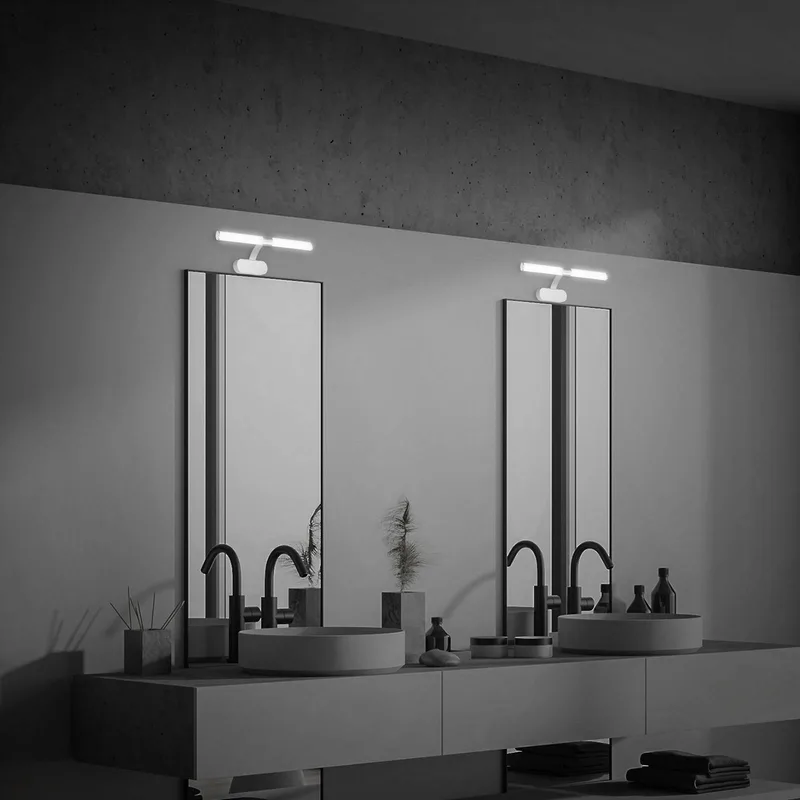 LED wandlamp Runt IP44 dwarsarm 4.000K chroom mat från Briloner i Chroom mat, Gesatineerd – produktbild