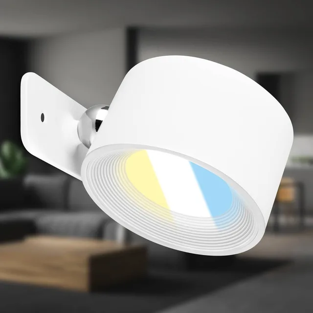 LED wandlamp Tari, CCT, touchdimmer, USB de Briloner en Blanc – photo produit 4 sur 4