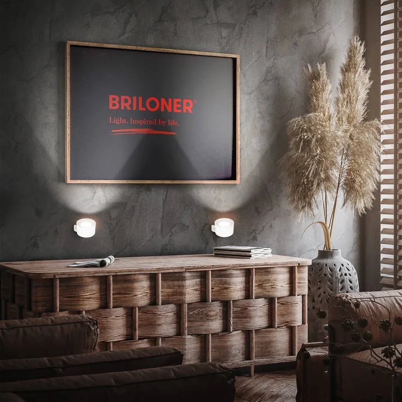 LED wandlamp Tari, CCT, touchdimmer, USB de Briloner en Blanc – photo produit 1 sur 4