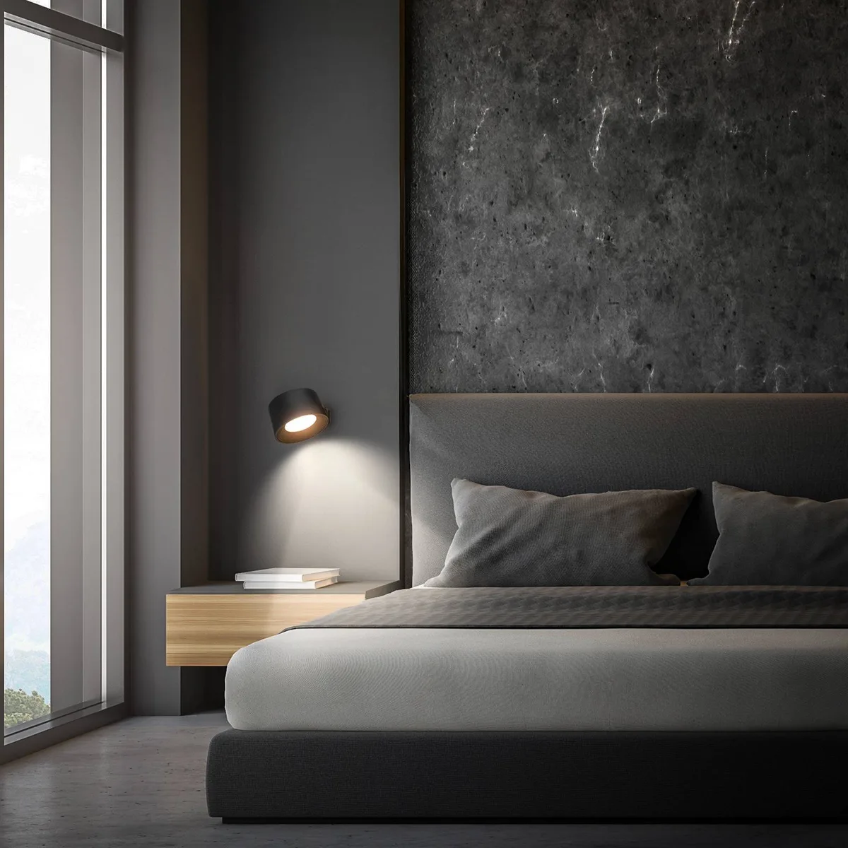 LED wandlamp Tari, CCT, touchdimmer, USB von Briloner in Schwarz – Produktfoto 2 von 4