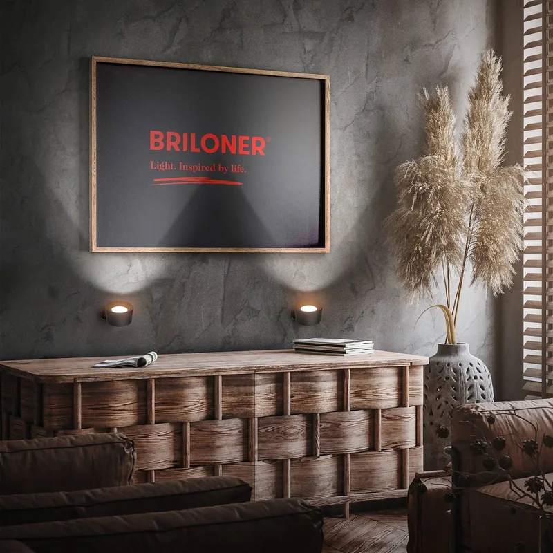 LED wandlamp Tari, CCT, touchdimmer, USB von Briloner in Schwarz – Produktfoto 1 von 4