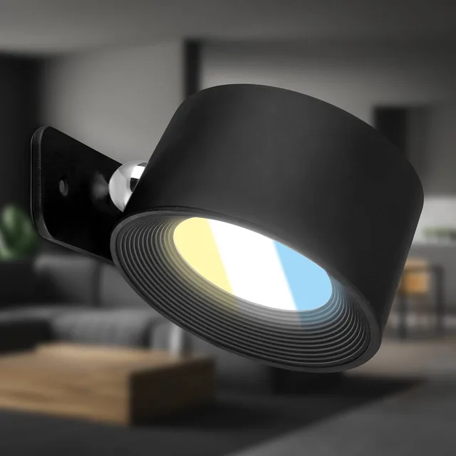 LED wandlamp Tari, CCT, touchdimmer, USB von Briloner in Schwarz – Produktfoto 4 von 4