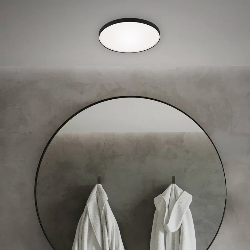 Malbona LED plafondlamp, IP44 de Briloner en Noir, Gesatineerd – photo produit