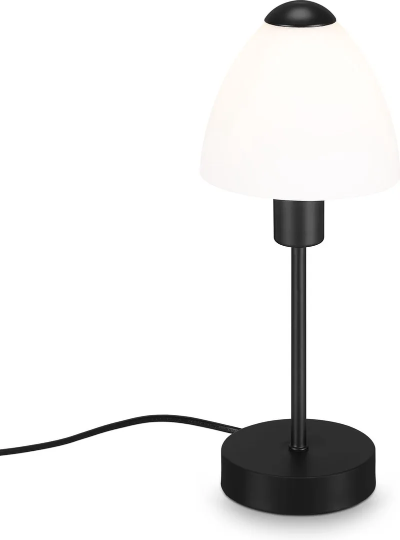 MANINO - Tafellamp - 40 W - IP20 - metaal-glas - excl. 1x E14 - Ø 10 cm von Briloner in Schwarz – Produktfoto