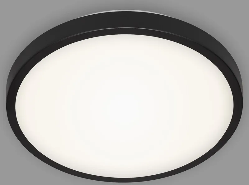 Manny - LED Plafonniére - plafondlamp met neutrale wit licht - 12W - 1.200Lm - 4.000K - Ø29 cm de Briloner en Noir – photo produit