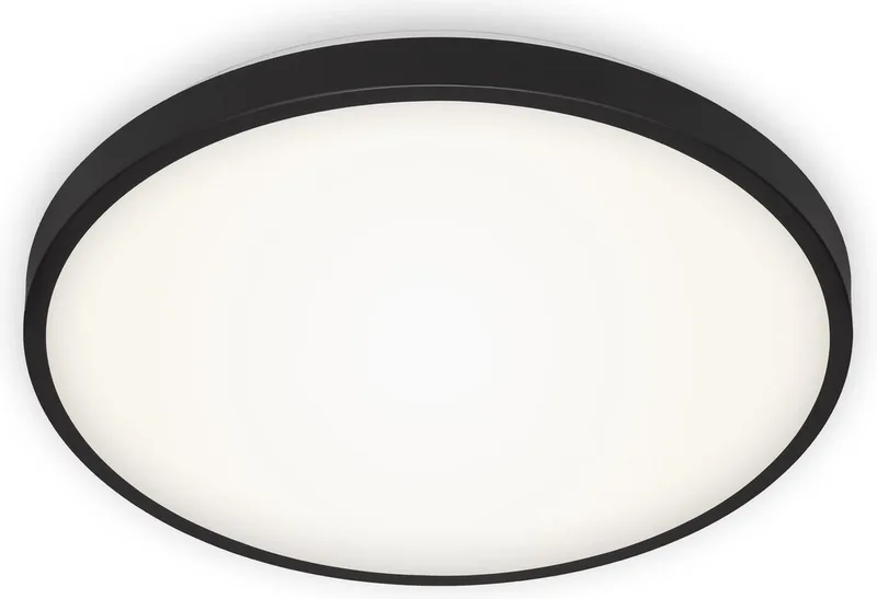 MANNY - Plafonniére - plafondlamp - LED - 24W - 2.200lm - 4.000K neutrale wit - Ø38.5 cm von Briloner in Schwarz – Produktfoto