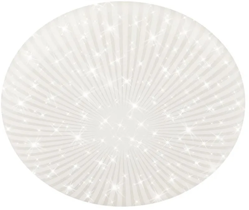 Nebo – LED Plafondlamp – neutraal wit licht – met sterrenhemel effect – decoratief plafonniere – wit – Ø27.8cm de Briloner en Wit met sterren & strepen – photo produit