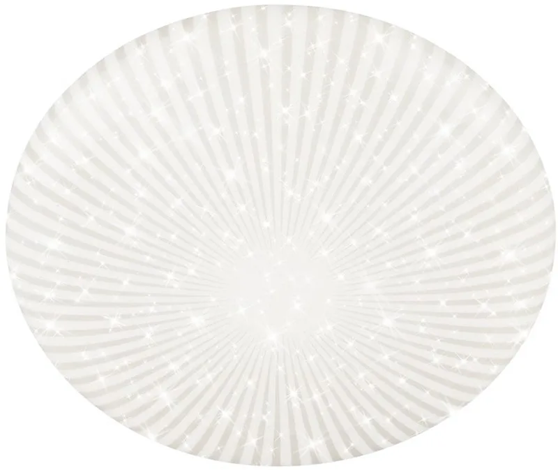 Nebo – LED Plafondlamp – voor sfeervolle verlichting – neutraal wit licht – met sterrenhemel effect – wit – Ø38 cm de Briloner en Wit met sterren & strepen – photo produit