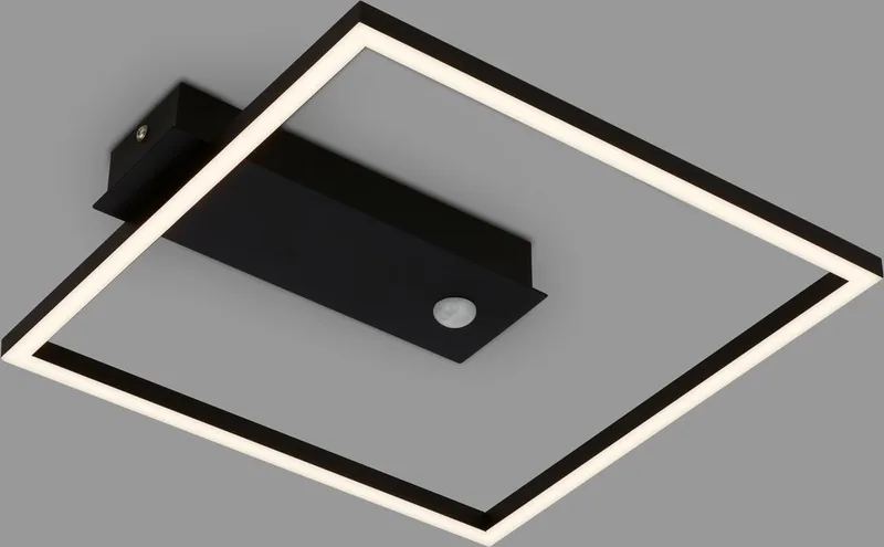 LED-taklampa med sensor Nici fyrkantig svart från Briloner i Svart – produktbild