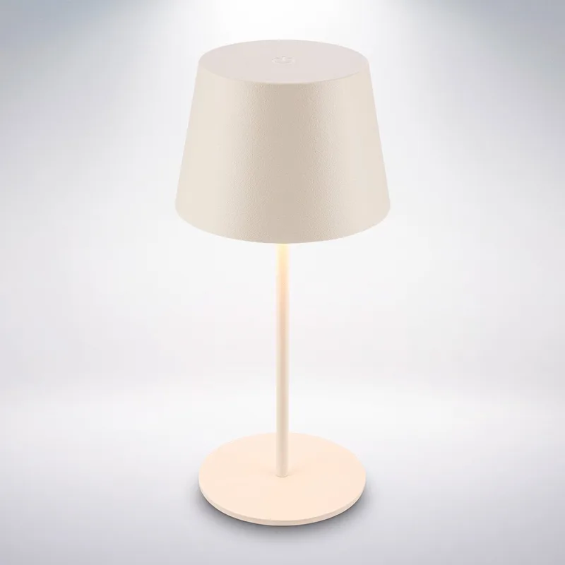 Nivo - Tafellamp oplaadbaar - dimbaar - warm licht 2.700K - voor binnen en buiten - 20,5 cm de Briloner en Blanc – photo produit