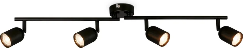 Opbouwspot - plafondlamp draaibaar - GU10 fitting - 70,5 x 8 x 11 cm de Briloner en Noir – photo produit