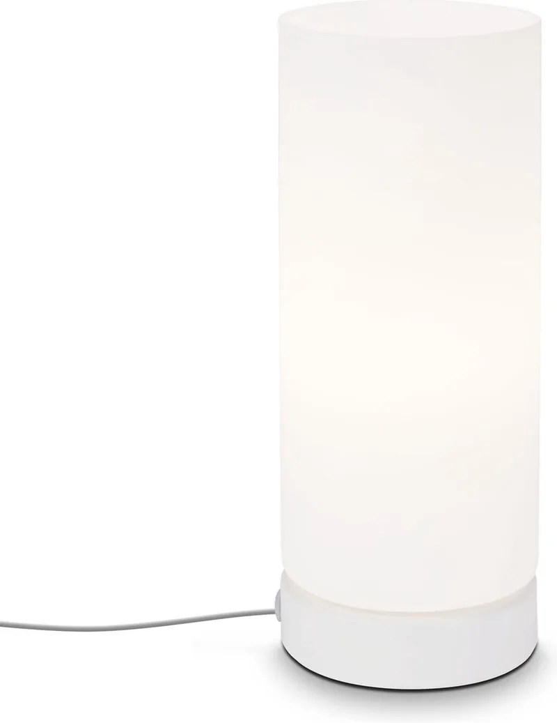 Paipa - Tafellamp - glas - metaal - E14 fitting - Ø10cm by Briloner in White – product photo