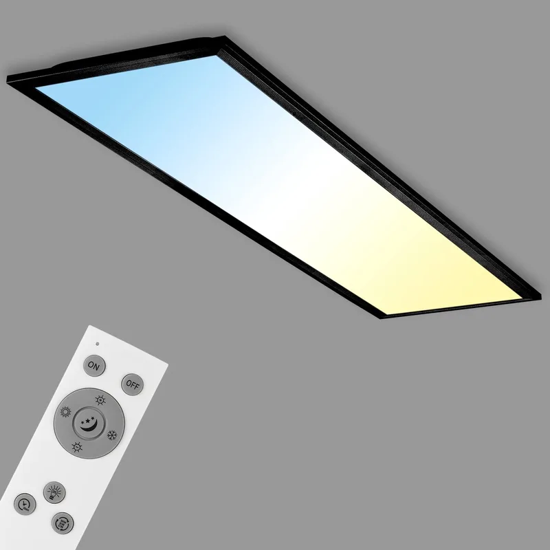 Piatto LED-panel CCT fjernbetjening 100x25 sort fra Briloner i Sort – produktbillede