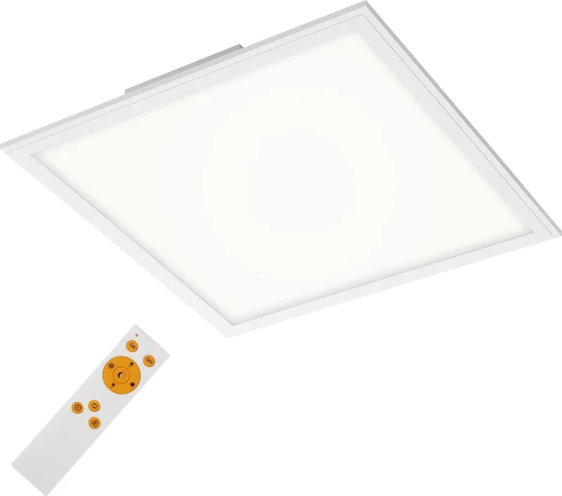 PIATTO - plafonnière - plafondlamp dimbaar - incl. afstandsbediening - incl. kleurtemperatuurregeling - LED - 24 Watt - 2.400 Lumen - 45x45 cm de Briloner en Blanc – photo produit