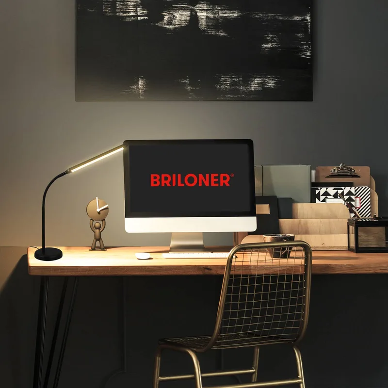 Pivaz LED tafellamp, touchdimmer by Briloner in Black – product photo