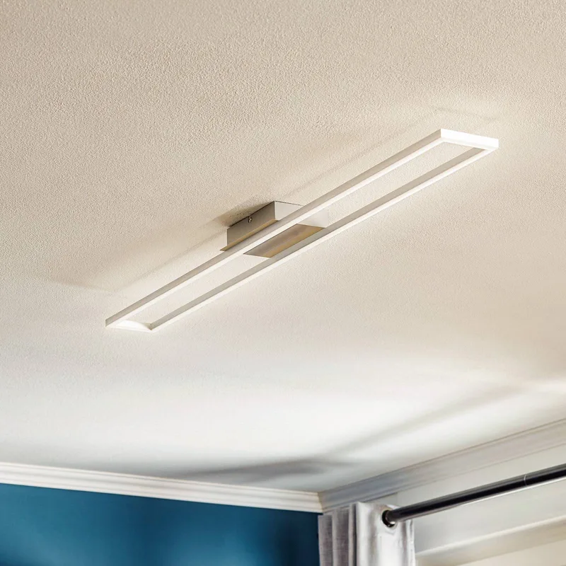 Plafondlamp Frame, 3-traps-dimbaar, alu, 110x12cm fra Briloner i Aluminium – produktbillede