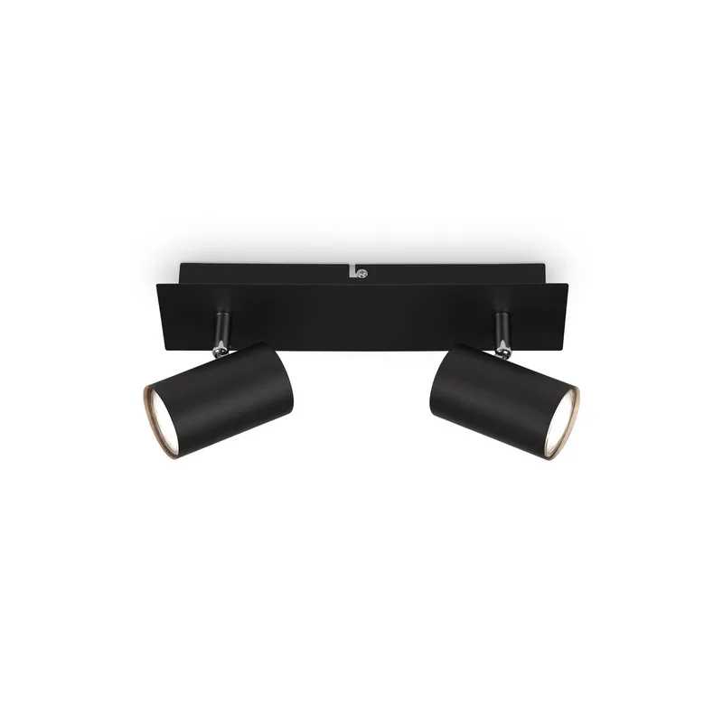 Plafondlamp Isil A, 2-lamps, metaal, draaibaar de Briloner en Noir – photo produit