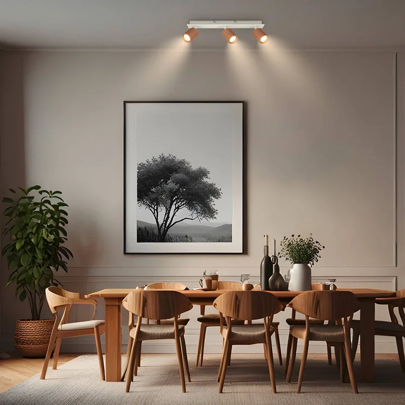Plafondspot Ida, 3-lamps, kunststof/metaal fra Briloner i Brun – produktbillede