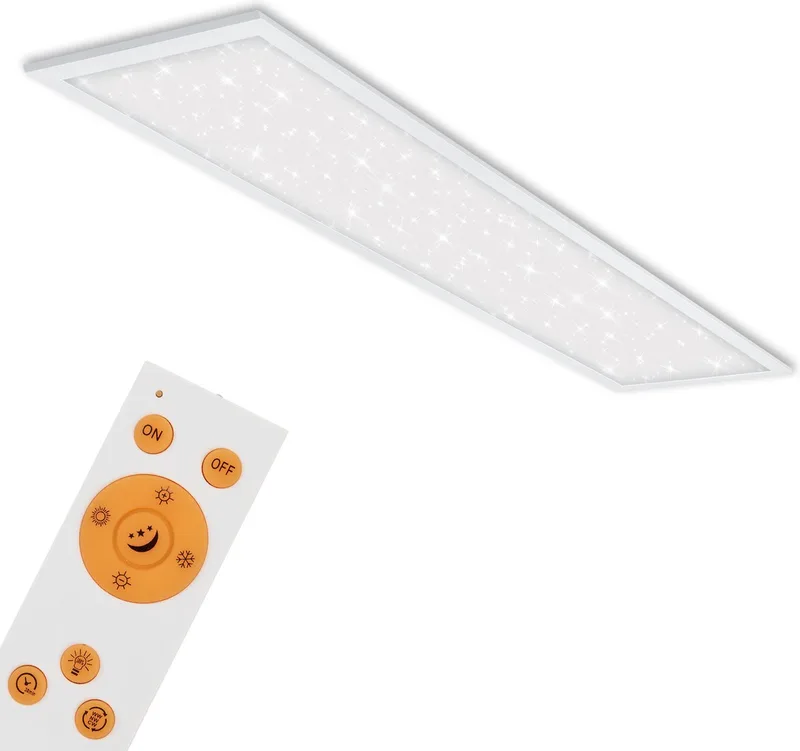 Plafonniére - Panel LED Briloner 36W 3800lm 3000-6500K 120x30cm biały z pilotem zdalnego sterowania de Briloner en Blanc – photo produit