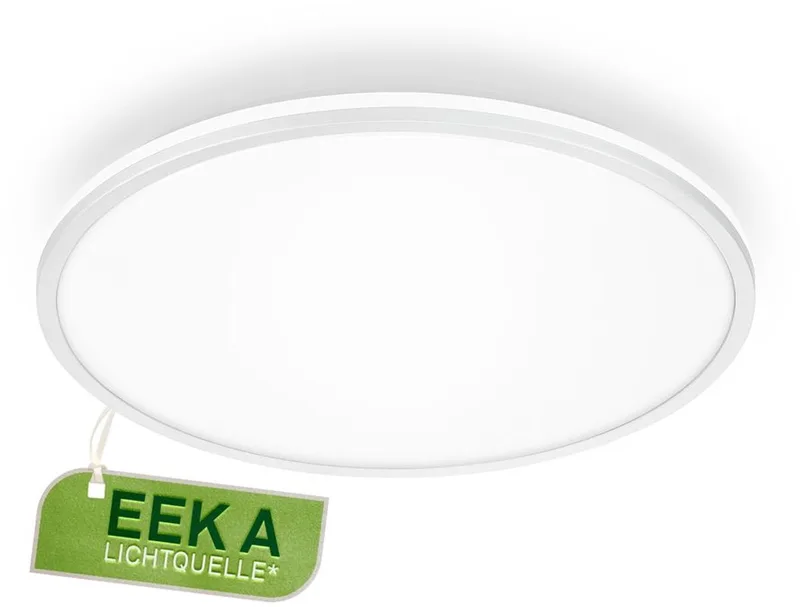 Pulap A – LED Plafonniere – plafondlamp met EEK A lichtbron* – indirect licht – neutraal wit licht – Ø 33cm - wit von Briloner in Weiß – Produktfoto