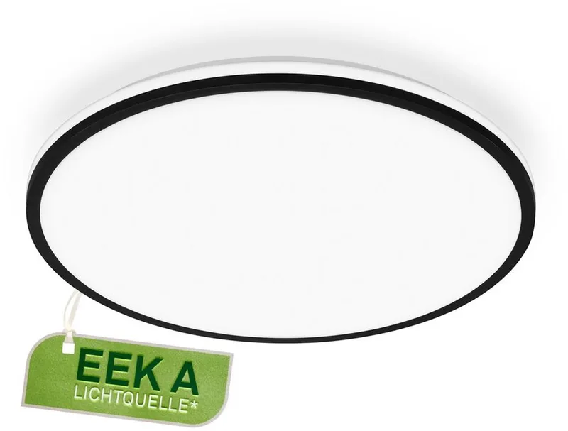 Pulap A – LED Plafonniere – plafondlamp met EEK A lichtbron* – indirect licht – neutraal wit licht – Ø 33cm de Briloner en Noir – photo produit