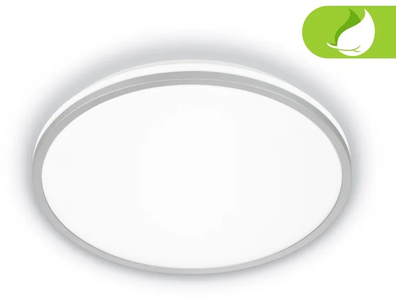 Pulap A – LED Plafonniere – plafondlamp met EEK A lichtbron* – indirect licht – neutraal wit licht – Ø 33cm by Briloner in Chrome – product photo