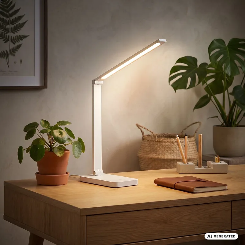 Rick – Bureaulamp led – CCT tafellamp – dimbaar tafellampje met touchbediening – USB-C – h.: 38cm de Briloner en Blanc – photo produit