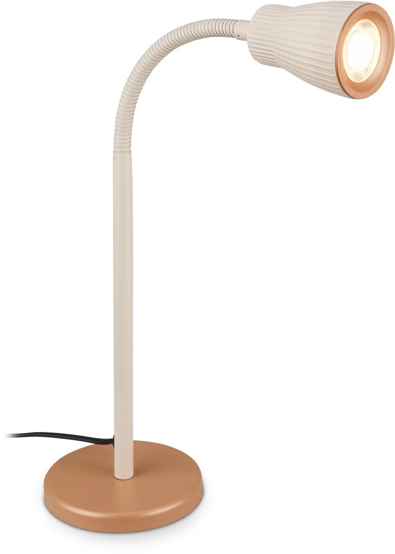 Riff - Bureaulamp - tafellamp slaapkamer - bureaulampje kinderkamer - draaibaar en kantelbaar - warm wit licht de Briloner en Gris – photo produit