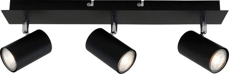 Run - Opbouwspot - plafondlamp met kantelbaar spots - plafondspot met GU10 de Briloner en Noir – photo produit