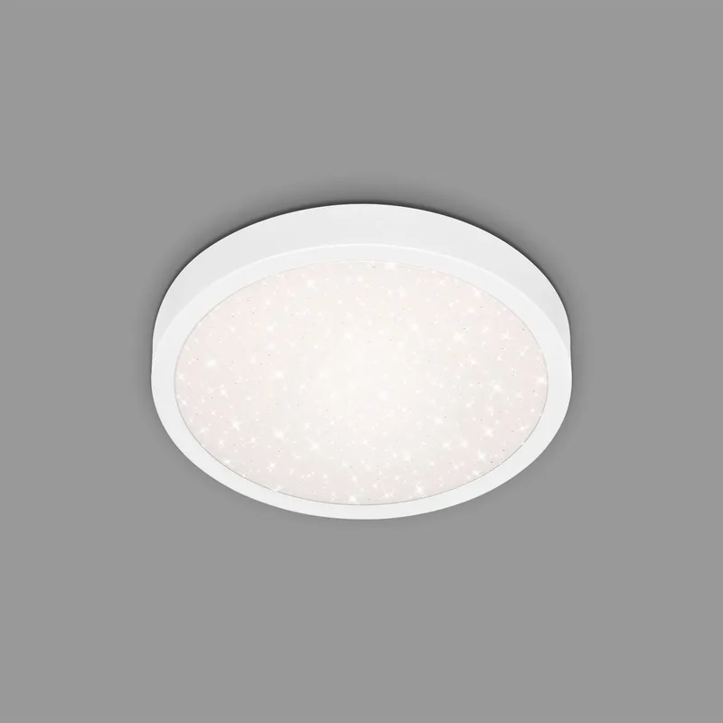 Runa - Sterrenhemel Plafonniére - plafondlamp met metaal - 4000 K - 18W - Ø28cm by Briloner in White – product photo