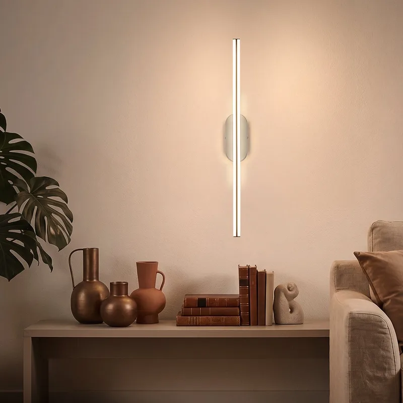 Ruth - Wandlamp binnen woonkamer - design lamp - warm wit licht - plafondlamp - grijs coffee metallic - 60cm van Briloner in Koffie – productfoto