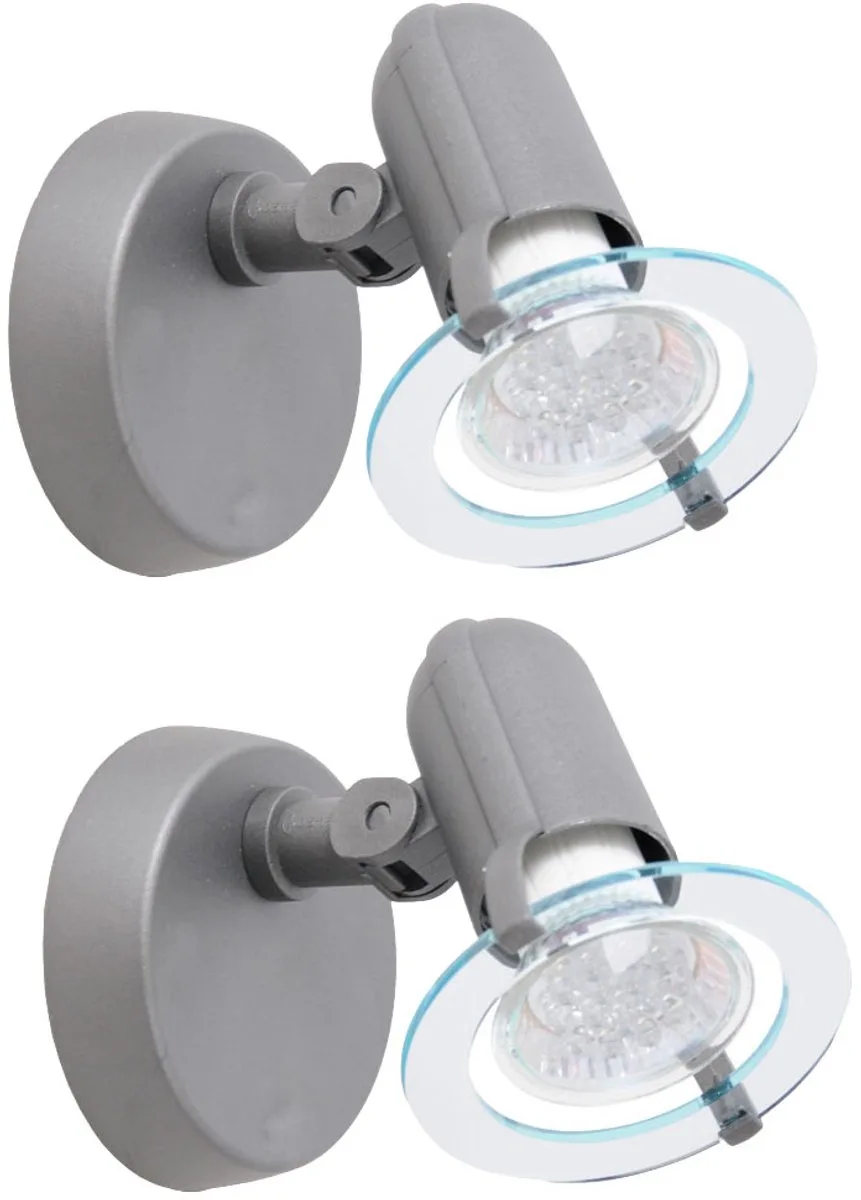 Set van 2 wandlampen eetkamer wandspot verplaatsbaar 1x E14 fitting spot kantoor hal de Briloner en Gris – photo produit