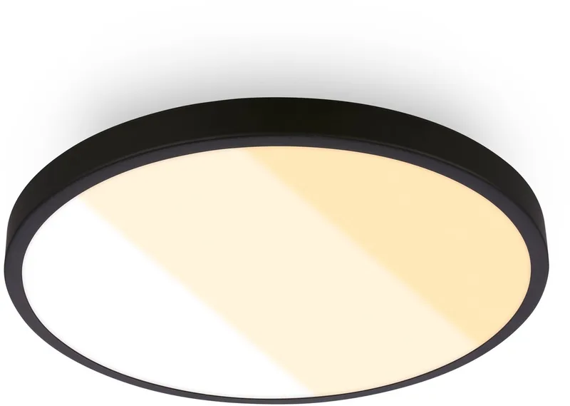 Shine - CTS Plafondlamp voor badkamer - badkamerverlichting - IP44 - 2700K/3000K/4000K - Ø24cm fra Briloner i Sort – produktbillede
