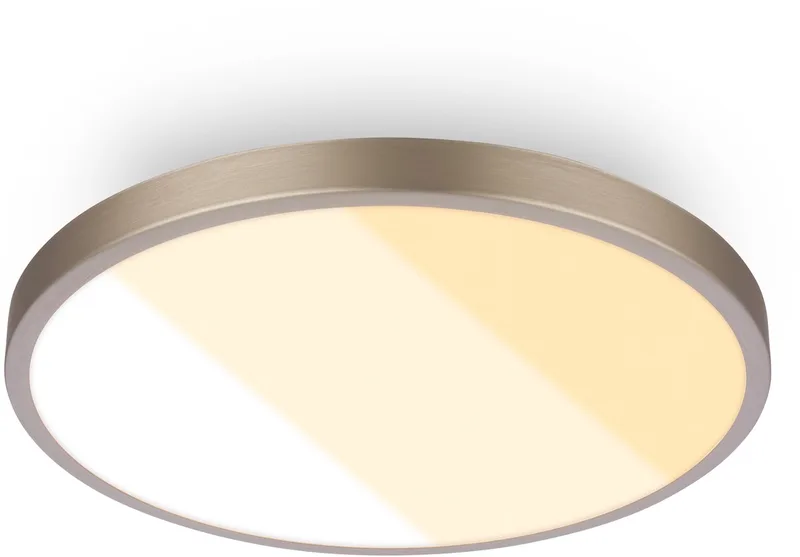 Shine - CTS Plafondlamp voor badkamer - badkamerverlichting - IP44 - 2700K/3000K/4000K - Ø24cm fra Briloner i Nikkel – produktbillede