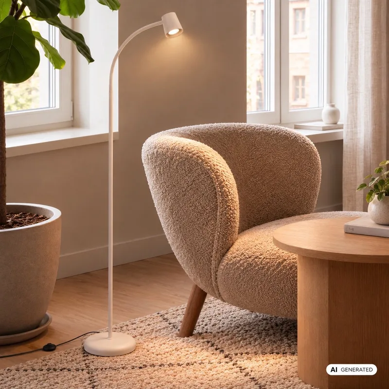 SKRIVA 1476011 Lampe sur pied GU10 9 W beige de Briloner en Beige – photo produit