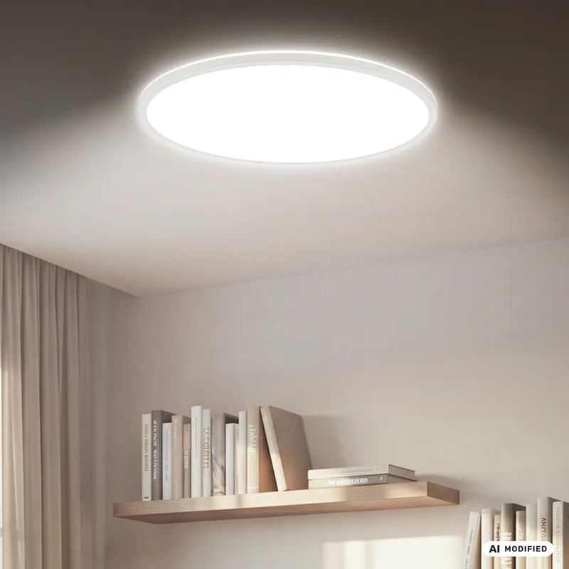 Slim - CCT Dimbaar Plafondlamp - led paneel - met backlight - 2700K - 6500K warm wit licht - koel wit licht - Ø58cm de Briloner en Blanc – photo produit