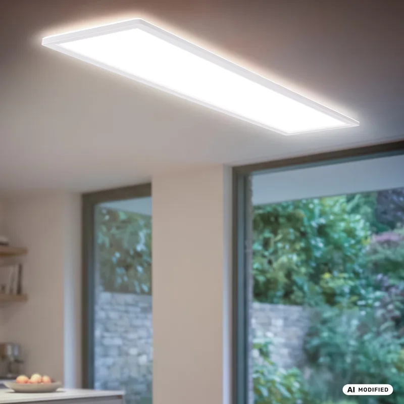 Slim - LED Plafondlamp - CCT plafonniere - neutral wit licht - wit - 98cm de Briloner en Blanc – photo produit