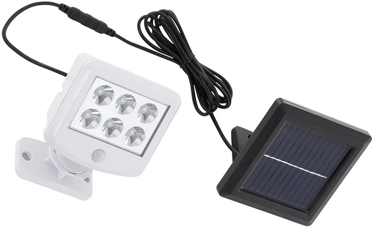 Solarlampen voor buiten met bewegingsmelder buitentuin, LED daglicht H 12,8 cm von Briloner in Weiß – Produktfoto