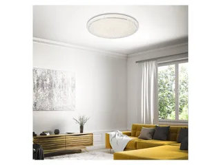 STAR - plafonnière dimbaar - plafondlamp - kleurtoon instelbaar: Warme Koude plafondlamp met nachtverlichting - timerfunctie - afstandsbediening - D: 60 cm - LED - 50W - Metaal - Geïntegreerd - Wit - Metaal - Wit de Briloner en Blanc – photo produit 2 sur 2