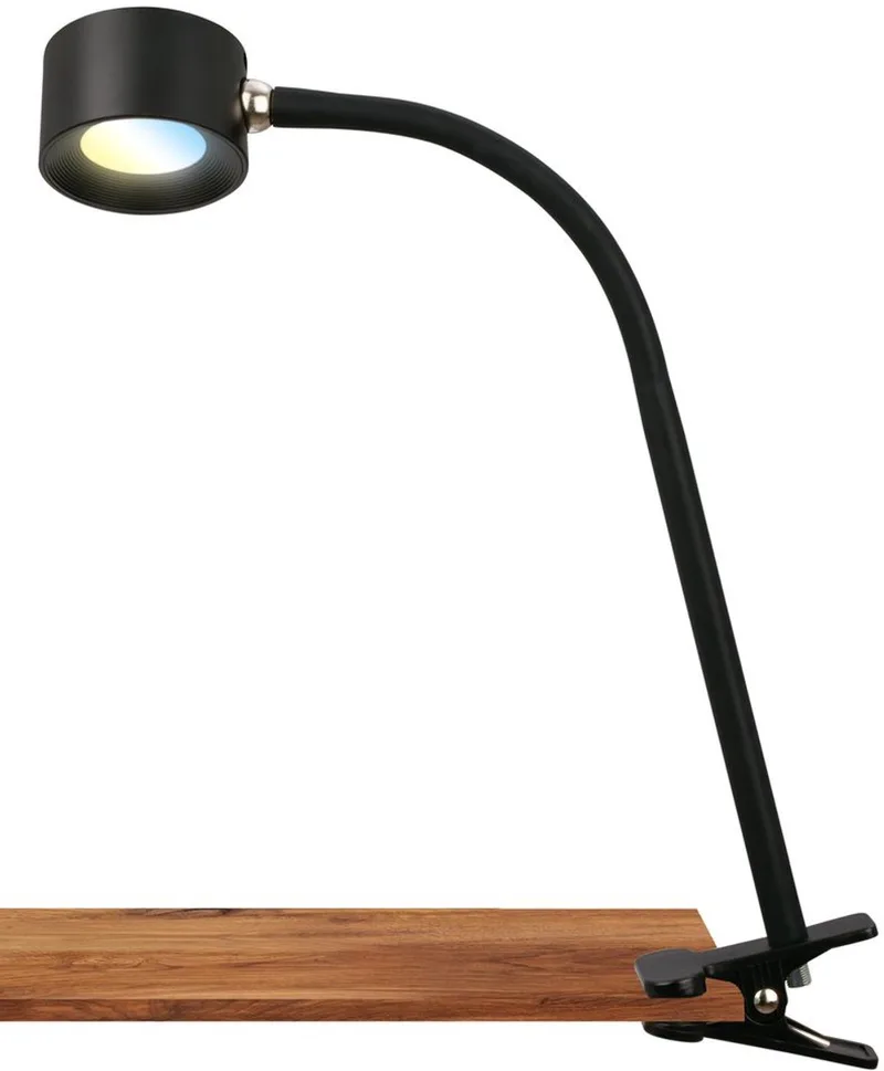 Tari - Klemlamp oplaadbaar - bureaulamp - draaibaar leeslampje - dimbaar klemspot - snoerloos - voor binnen en buiten - IP44 de Briloner en Noir – photo produit