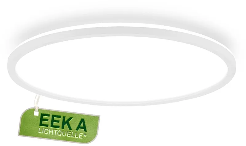 Tava A - Ultra Efficient Plafondlamp - plafonniere met indirect licht - 14W - 4.000 K - 3.000 Lm - Ø42 - wit de Briloner en Wit rond – photo produit