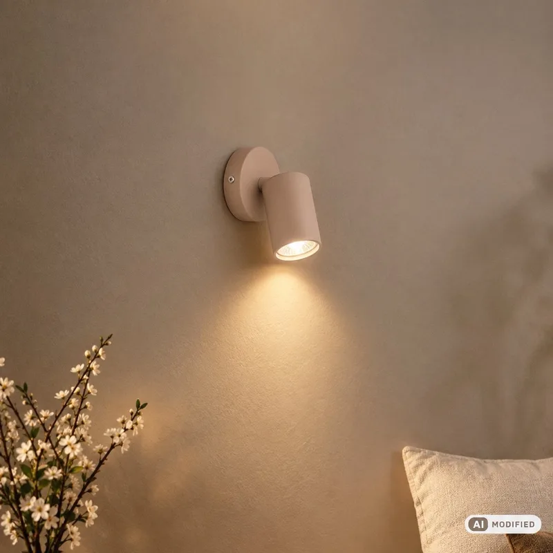 Tib - Opbouwspot - draaibaar plafondspots - GU10 fitting - woonkamer lamp - 8 x 8.5 cm de Briloner en Beige – photo produit