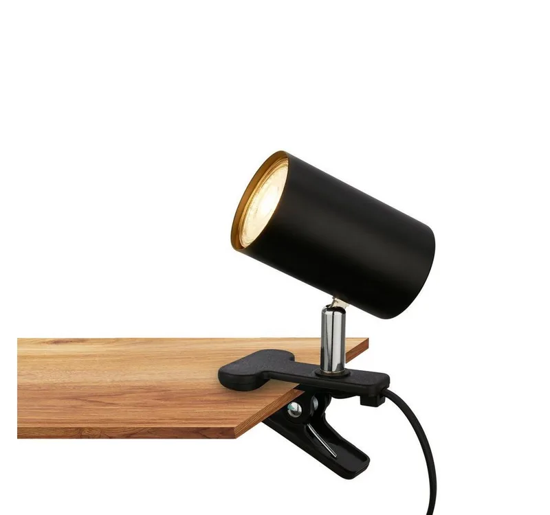 Tischleuchte 2766015, ohne Leuchtmittel, 2700K - Extra-Warmweiß, Leselampe 16,5x6,5x12cm GU10 max. 9 W Bettlampe Schreibtisch by Briloner in Black – product photo