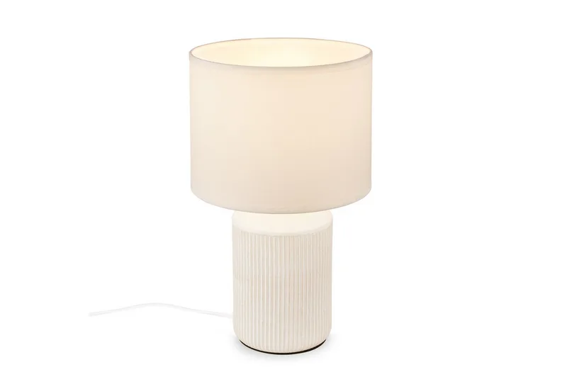 Tischleuchte LED Tischlampe Wohnzimmer Keramik Kommodenlampe E14, ohne Leuchtmittel, Tischlampe max. 10W Schlafzimmer Wohnzimmer Nachttisch von Briloner in Weiß – Produktfoto 2 von 2